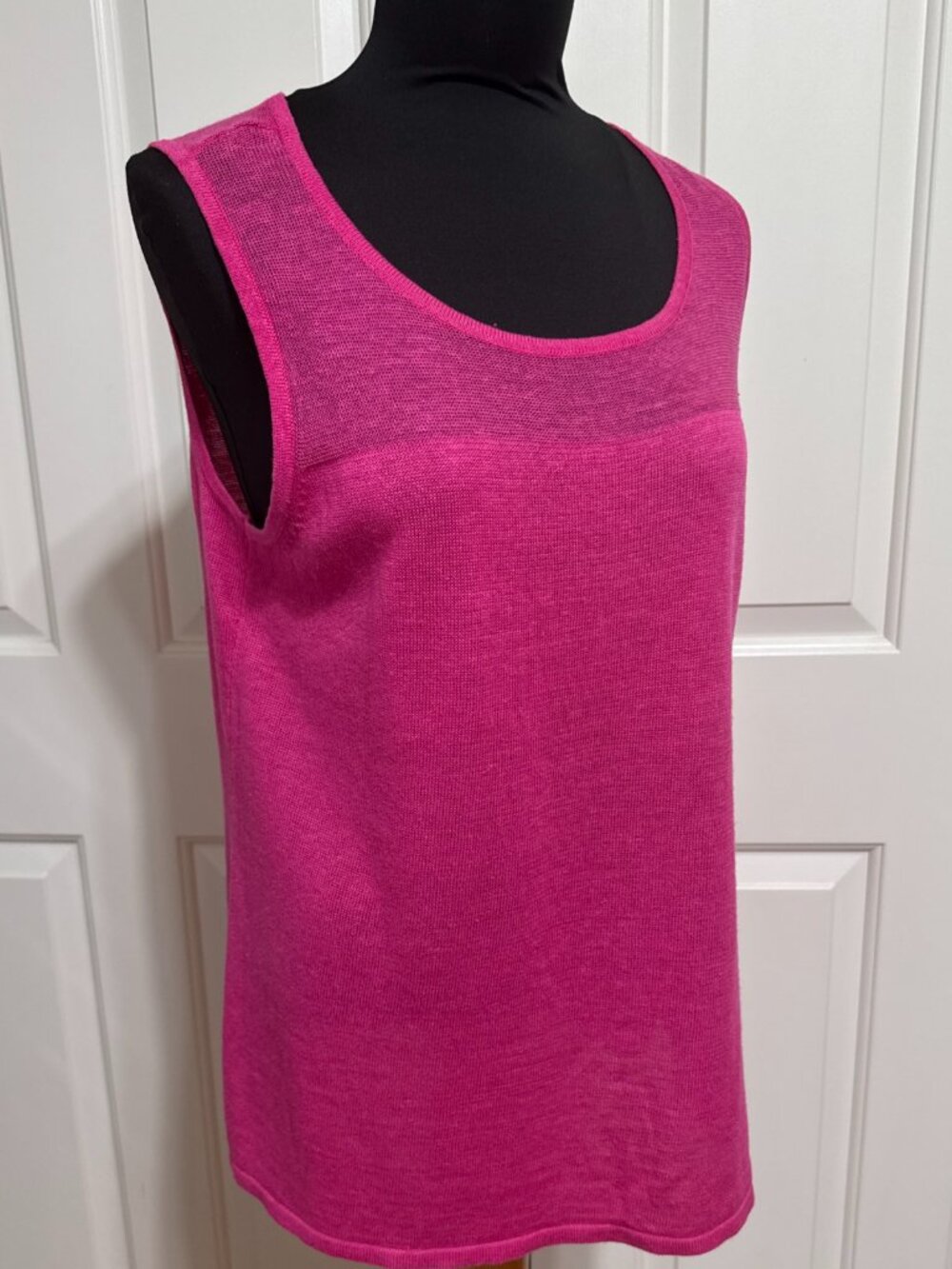 Investments Shell Top Women XL Pink Sleeveless Layering Tank Classic Lightweight